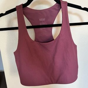 Girlfriend Collective Ribbed Goji Top, size S